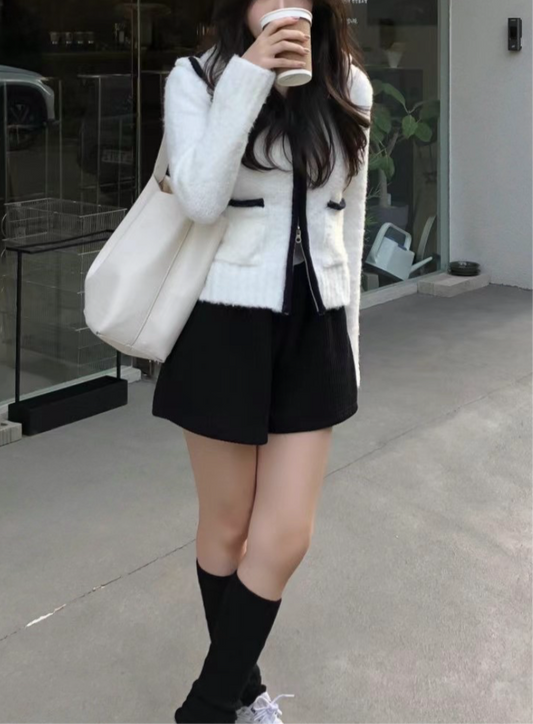 Casual Hooded Knitted Outer