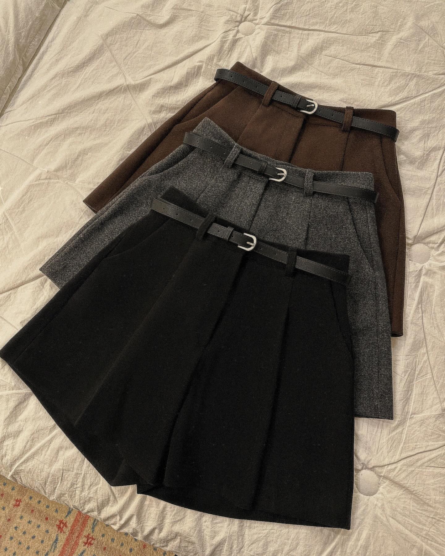 Wool Shorts & Belt Set