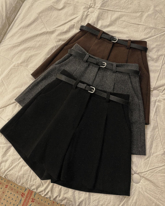 Wool Shorts & Belt Set